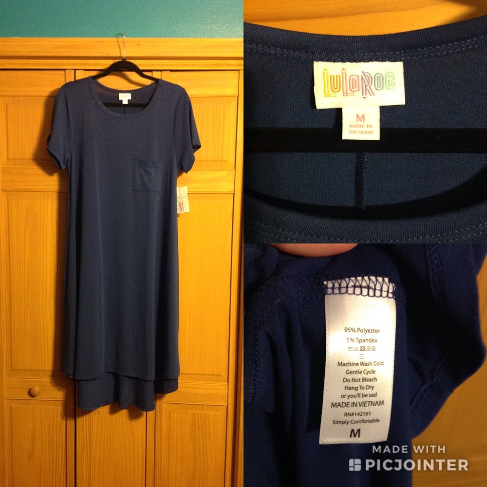 M LuLaRoe Carly Royal Blue NWT